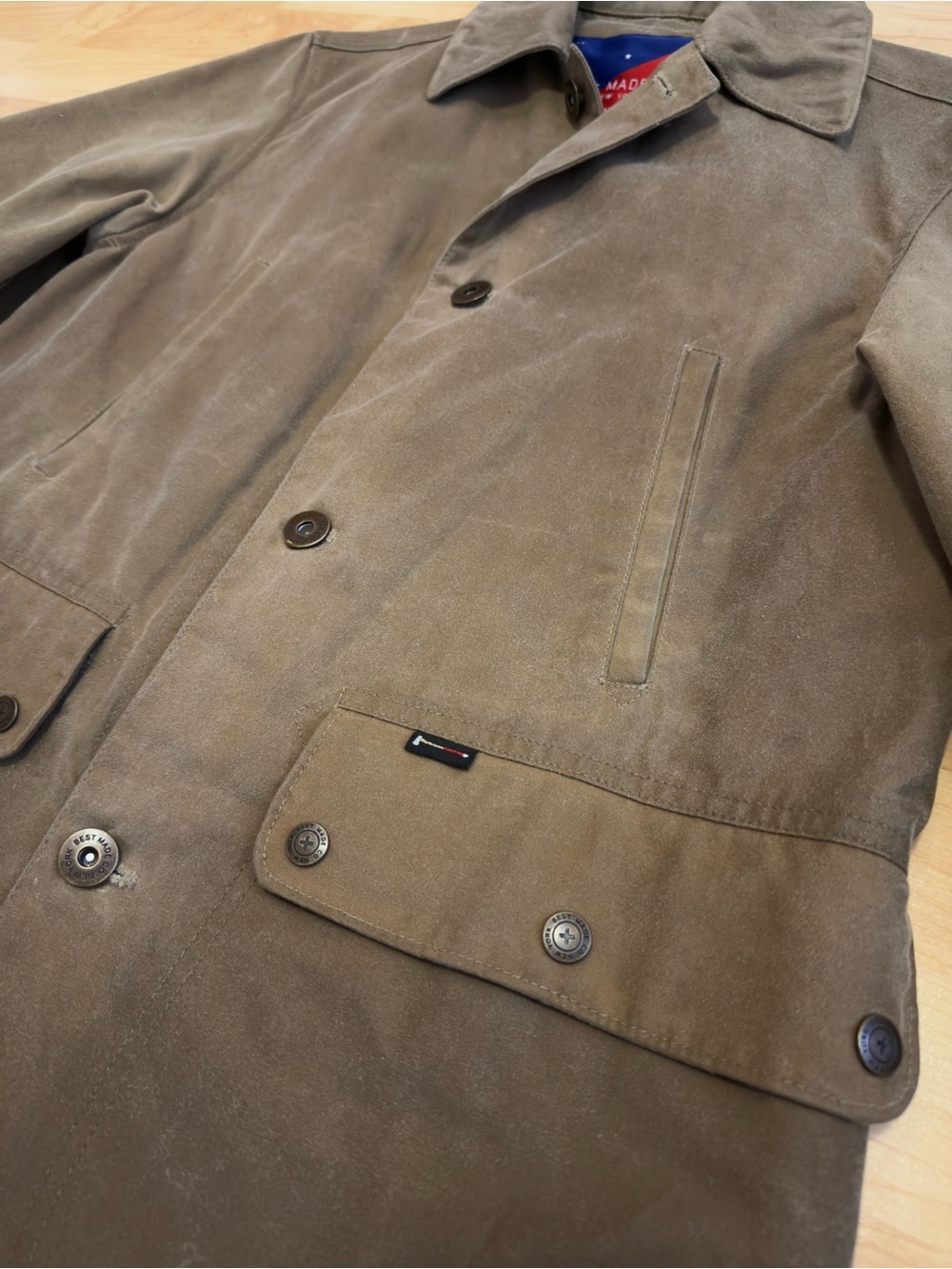 RARE Best Made Co Mens Tan Light Waxed Cruiser Jacket - Size XS (Made in USA) - Picture 6 of 16